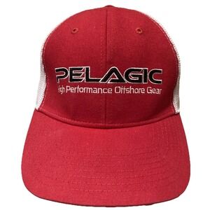 Pelagic Fishing Cap Mesh Red /White Outdoors High Performance Hat  Boating